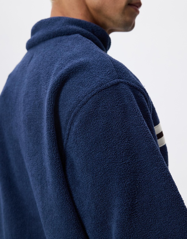 X-Large - Stripe Polar Fleece 1/4 Zip
