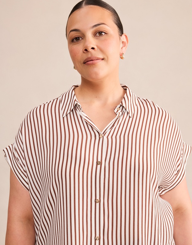 Forever New Curve - Rhea Curve Striped Shirt