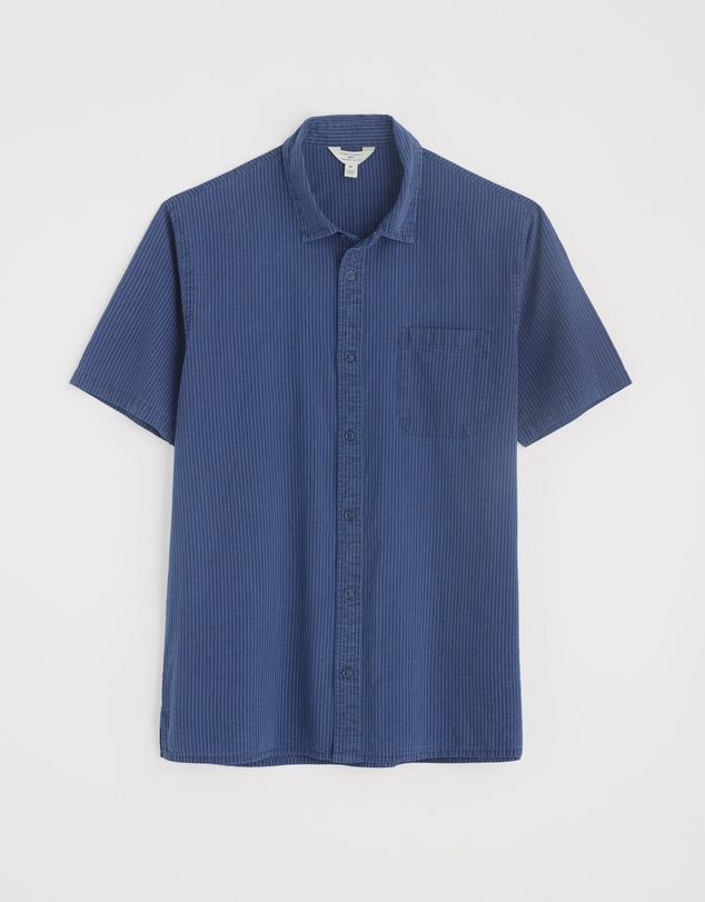 Seasalt - Seasalt Cornwall Blue Ayre Short Sleeve Shirt