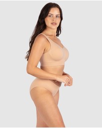 B Free Intimate Apparel - Wide Strap Wirefree Bra with Fixed Comfort Cups (A-B-C-D) Cup