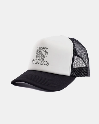 Fallen Footwear - Fallen Footwear Rwtf Hat Flat Visor Printed Logo - White/Black