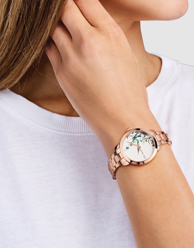 Ted Baker - Fleure 34mm Rose-Gold Tone Stainless Steel Watch