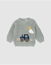 Bebe by Minihaha - Hunter Tractor Knitted Jumper - Babies