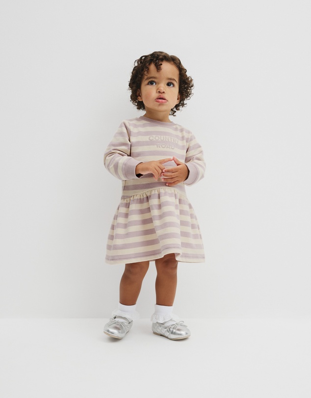 Country Road - Organically Grown Cotton Stripe Sweat Dress