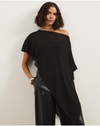 Atmos&Here - Molly Sheer Chiffon Poncho With Cami Top