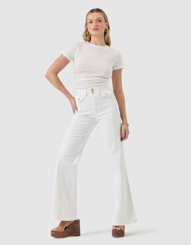 Rolla's - Eastcoast Flare Jean - Celeste White Gold