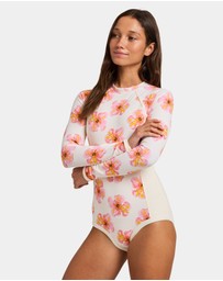 Roxy - Womens Hibiscus Long Sleeve One Piece