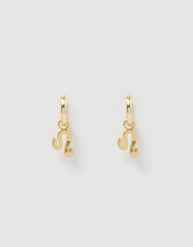 Izoa - Leo Star Sign Symbol Huggie Earring