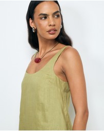 AERE - Tansy Linen Mini Dress