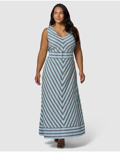 CHOCOLATE/BLUE STRIPE