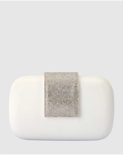 Olga Berg - Selene Crystal Tab Clutch