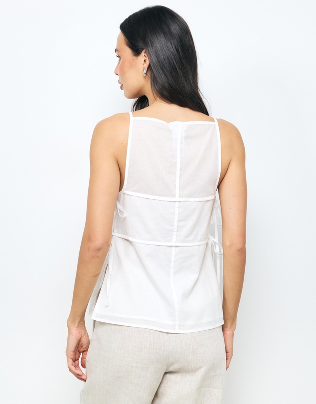 AERE - Grace Panel Tie Side Top