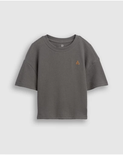 GAP - SS Boxy Waffle Tee - Babies-Kids
