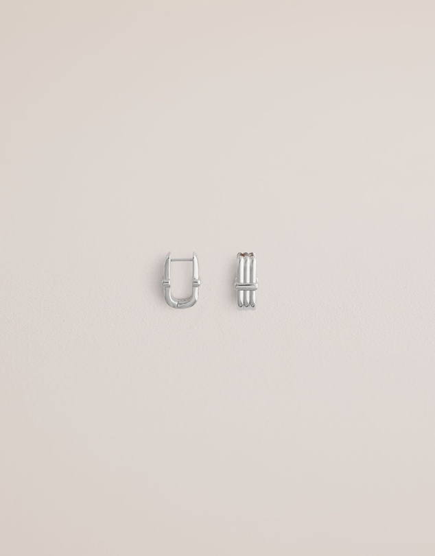 Trenery - Orne Huggie Earrings in Silver