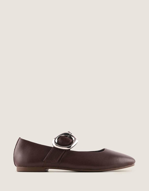 Shelly Shen - Levon Ballet Flats Brown Leather