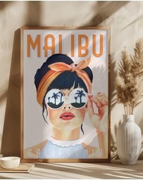 Olive et Oriel - Malibu Poster 1 by The Whiskey Ginger Art Print