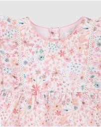 Bebe by Minihaha - Fern Floral Organic Overlay Dress - Babies