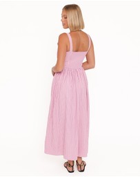 Petal & Pup - Alden Maxi Dress - Pink/White Stripe