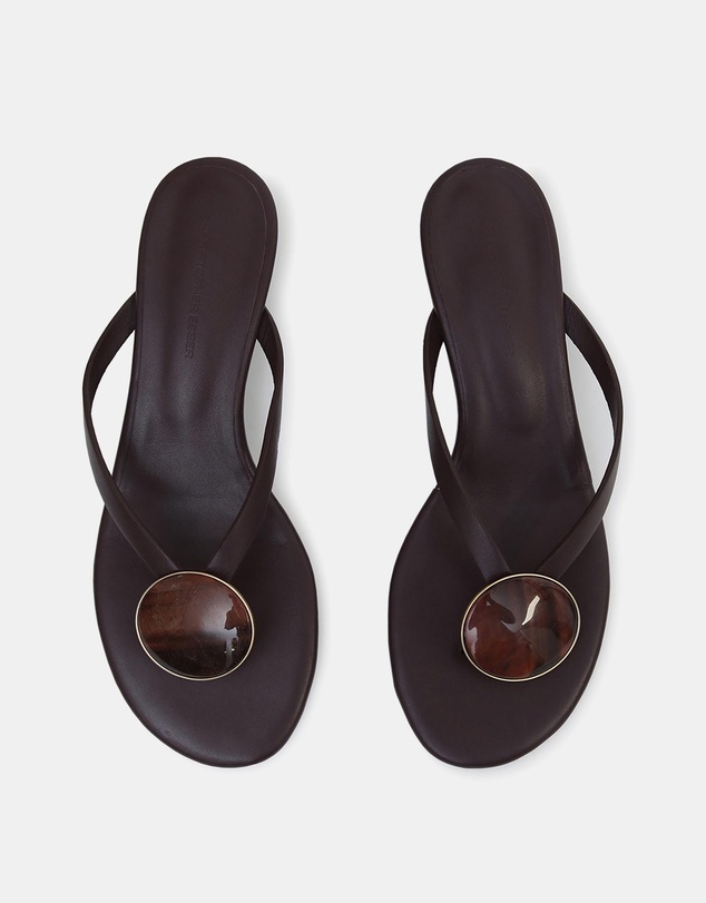 Christopher Esber - Aura Quartz Flip Flop Wedges