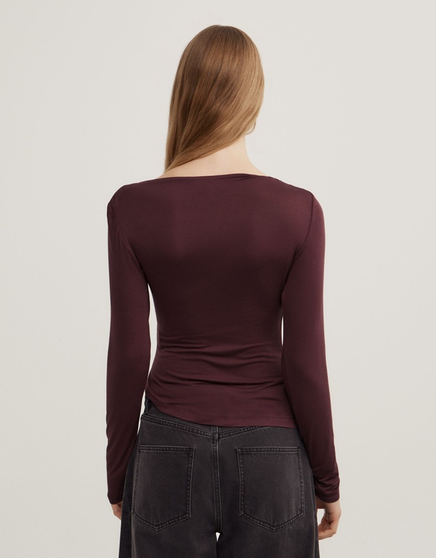 Witchery - Draped Jersey Long Sleeve Top