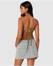 EDIKTED - Niki Crochet Strapless Top