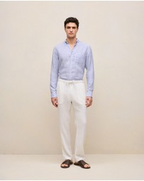 Trenery - Linen Drawcord Pant in White