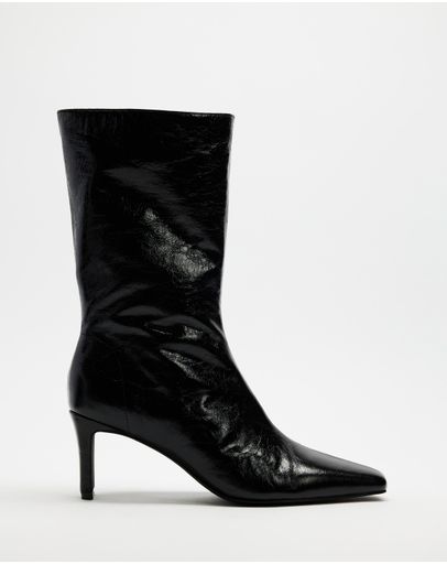 Hi-Shine Black Leather