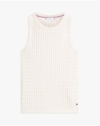 Tommy Hilfiger - Cable Knit Sleeveless Slim Jumper