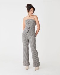 Forcast - Flynn Wide Leg Cuff Pants