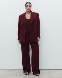 M.N.G - Straight Mid-Rise Suit Trousers