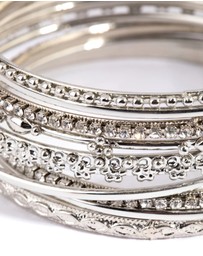 Lovisa - Silver Statement Bangle Pack