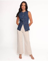 Petal & Pup - Nessa Denim Vest - Blue