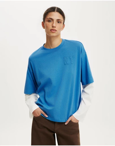 Cotton On - The Double Oversized Graphic Tee