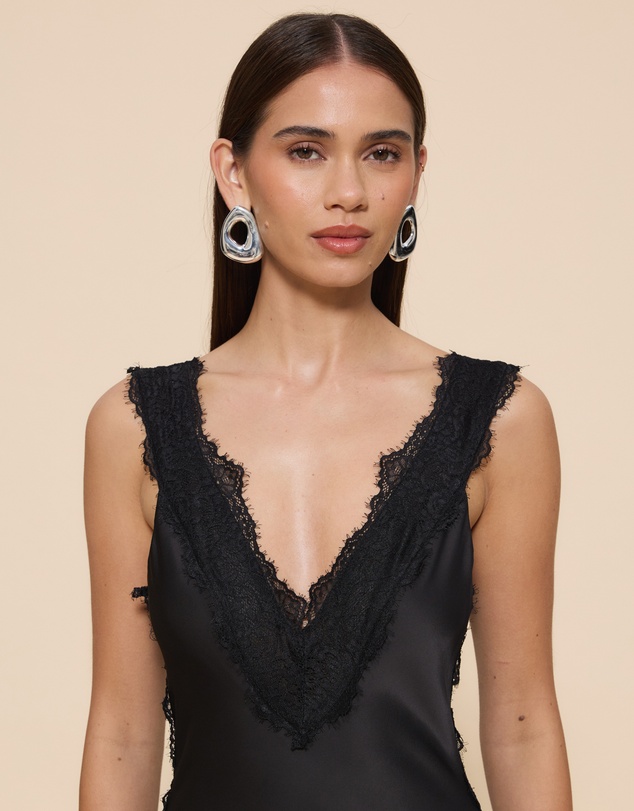 CHANCERY - Lou V-Neck Panel Maxi Dress