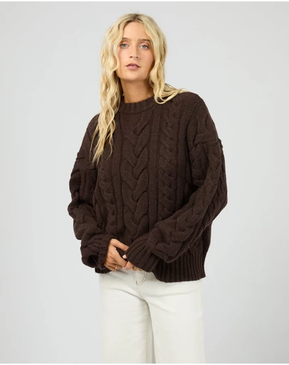All About Eve - Higgins Cable Knit Brown