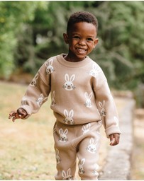 Kynd Baby - Knit Bunny Jumper in Oatmeal