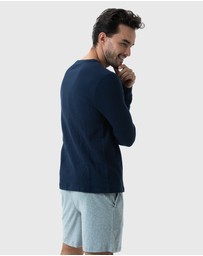 Coast Clothing - Mens Navy Waffle Top