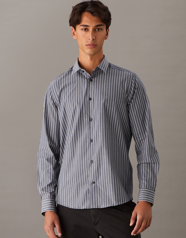 Calvin Klein - Poplin Stretch Striped Shirt
