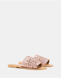 Just Because - Kannada Leather Flat Sandals