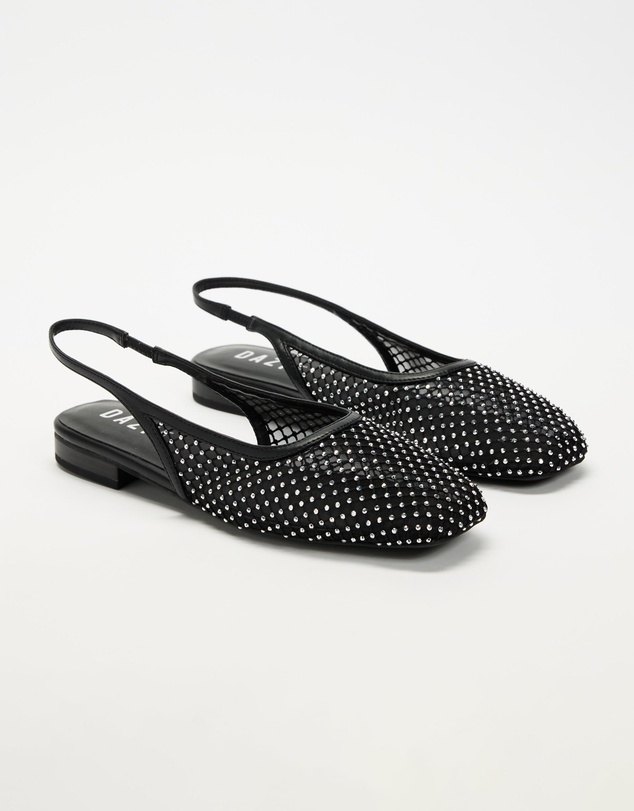 Dazie - Florence Mesh Diamante Flats