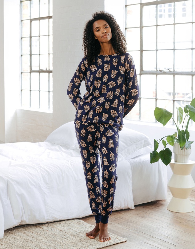Chelsea Peers - Cockapoo Print Long Pyjama Set