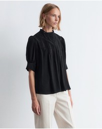 & Other Stories - Embroidered Lace Blouse