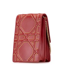 Pre-Loved by Azura Reborn - Pre-Loved Studded Lambskin Vertical Diorama Crossbody