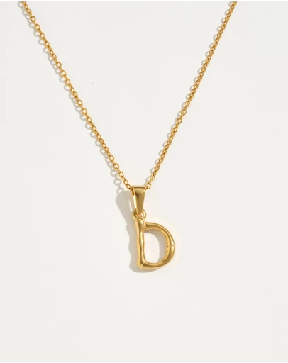 Reliquia - D Initial Gold Charm Necklace