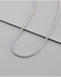 Wanderlust + Co - Pave 925 Sterling Silver Tennis Necklace