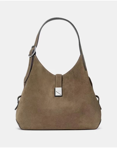 Kate Spade - Deco Pebbled Leather And Suede Crossbody Tote