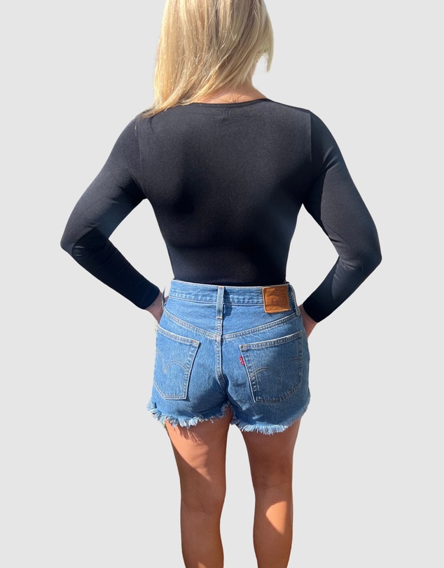 Core Trainer - Long Sleeve Square Neck Sculpting Bodysuit