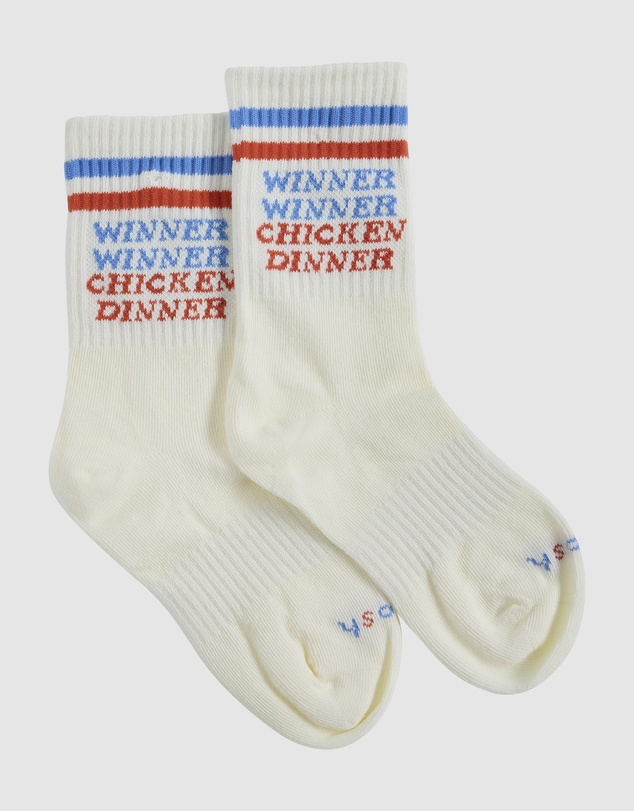 Skwosh - Chicken Dinner Kids Socks in Multi Stripe