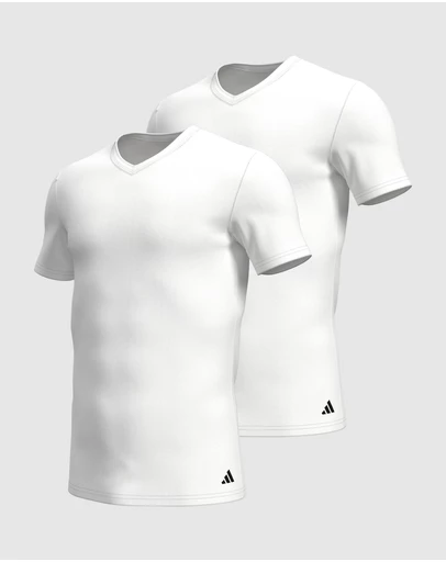adidas Sportswear - 2 Pack Active Flex Cotton V-Crew Neck T-Shirt
