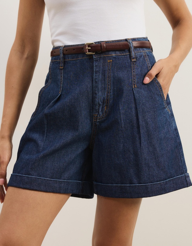 Atmos&Here - Fia Chambray Denim Shorts